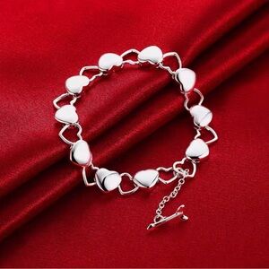 Sterling Silver Heart Bracelet
